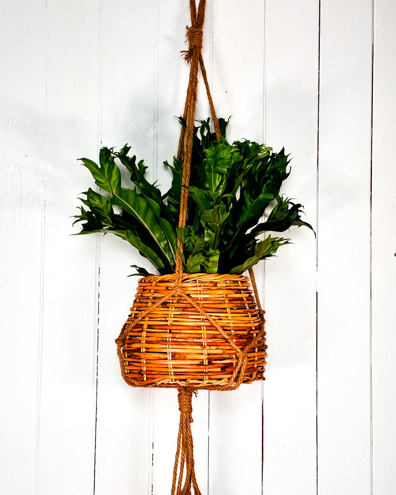 Clovelly Rattan Hanging Basket