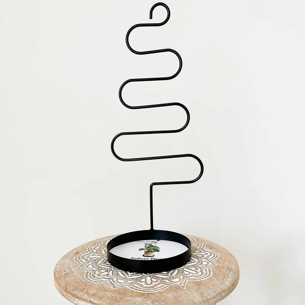 Squiggle plant stand trellis